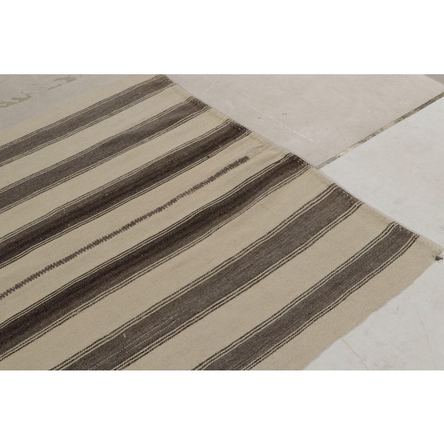 Vintage Kilim Rug in Beige, Brown Striations by Rug & Kilim For Sale In New York - Image 6 of 7