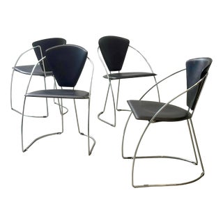 Vintage Linda Dining Chairs by A. Rizzatto for Lo Studio, 1980s, Set of 4 For Sale