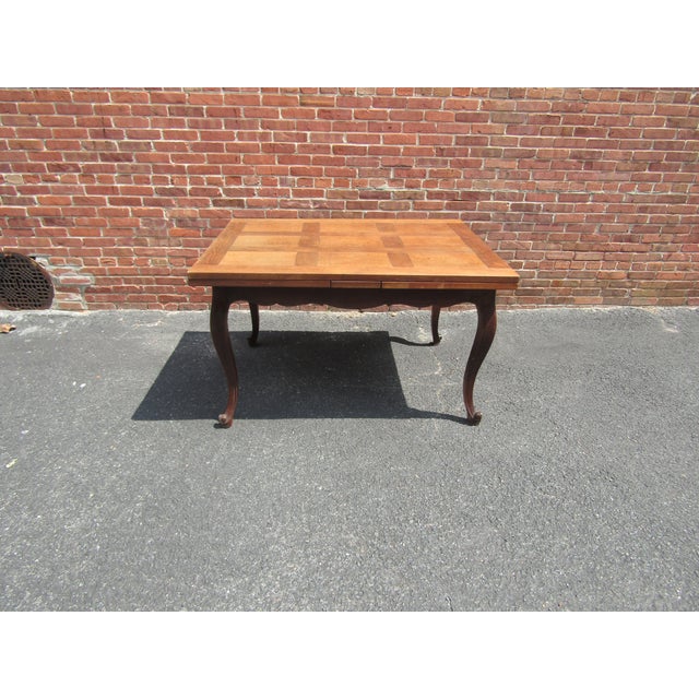 Brown Antique French Oak Draw Leafe Table 1900s For Sale - Image 8 of 9