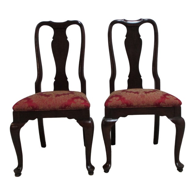 Ethan Allen Court Queen Ann Dining Room Side Chairs a Pair