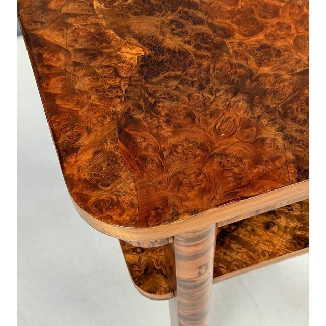 Art Deco Walnut Coffee Table from Bohemia, 1930s For Sale - Image 4 of 6