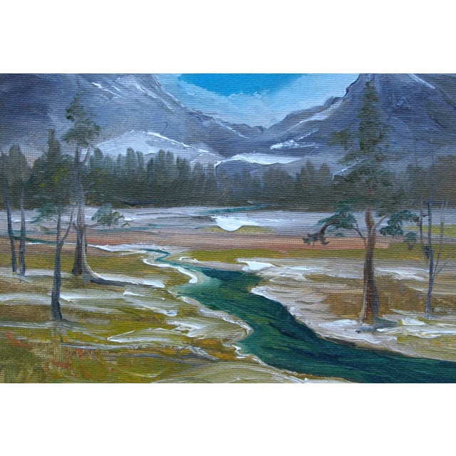 A beautiful plein air painting of a scene in the High Sierra Mountains of California by Kathleen Murray (American,...