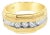Diamond Wedding Band with Satin Finish .50cttw 10k Yellow Gold, Size 8 For Sale