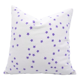 Fabdivine Star Block Print Cushion Cover Handmade Cotton, Boho Festive Home Décor- Size 24x24 For Sale