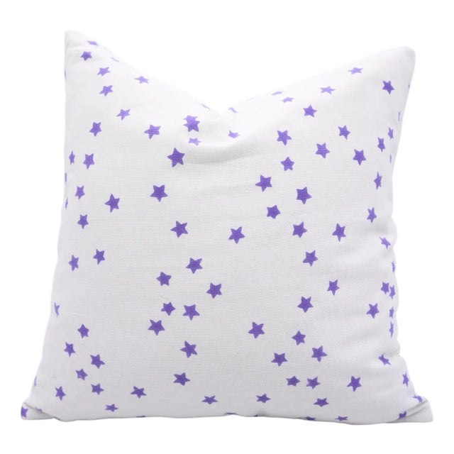 Fabdivine Star Block Print Cushion Cover Handmade Cotton, Boho Festive Home Décor- Size 24x24 For Sale