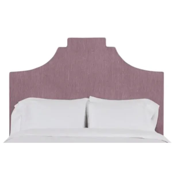 Nadine California King Headboard, Plum Linen For Sale