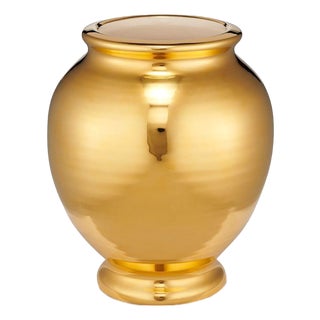 AERIN Siena Small Vase, Gold For Sale