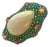 Bochic “Capri” Vintage Emerald, Opal & Orange Sapphire Cocktail Ring — 18K Gold For Sale