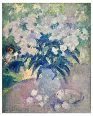 Olga Bogaevskaja, Light Blue Bouquet, Oil Painting, 1983
