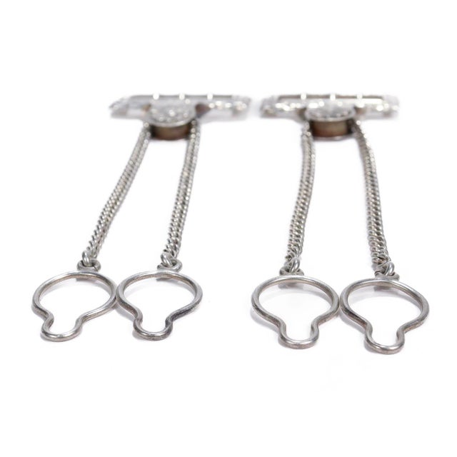 Gorham Manufacturing Company Antique 19th Century Gorham Sterling Silver Suspender Buckles For Sale - Image 4 of 12