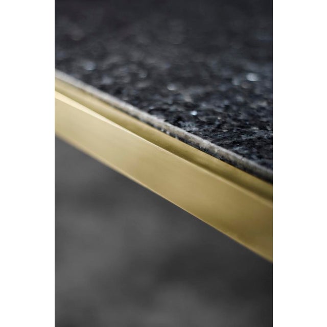 Mid-Century Italian Modern Brass Coffee Table with Stone Top, 1970s For Sale - Image 14 of 18