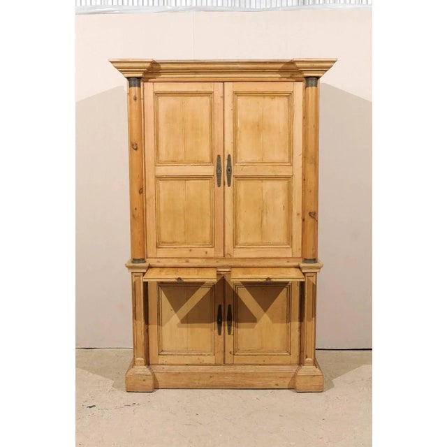 English 7’ Ft Tall English Coffee Bar With Adjustable Shelves and Drawers For Sale - Image 3 of 11