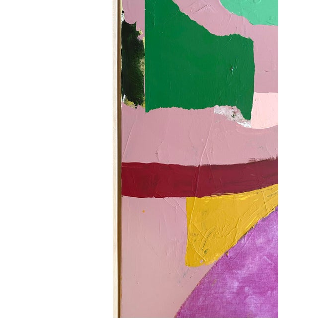 Contemporary "Swing Set" 2024 Framed Mixed Media Painting by Jessalin Beutler For Sale - Image 3 of 7