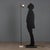 Floor lamp with adjustable light source, featuring a joint, enameled metal and aluminum, and a marble base. E27 lamp...