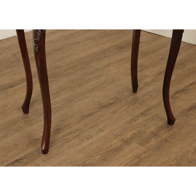Rococo Style Set of Three Marble Top Mahogany Nesting Tables For Sale - Image 17 of 18