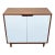 West Elm Storage Cabinet With Geometric Door Design For Sale