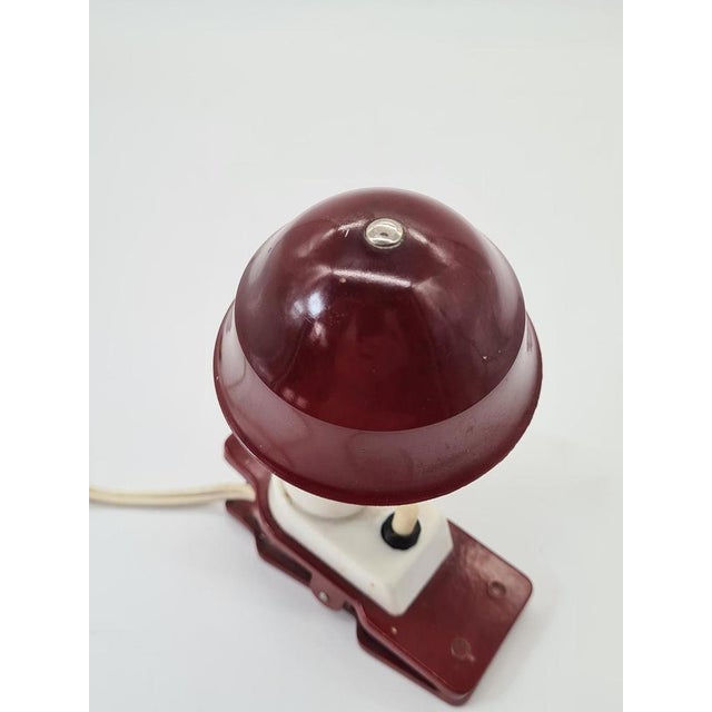 Mid-Century Modern Small Mid-Century Modern Space Age Mushroom Clip-On Lamp, 1970s For Sale - Image 3 of 10