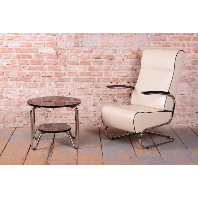 Bauhaus Armchairs FN24 in Chrome and Leather attributed to Mücke-Melder, Czech, 1930s, Set of 2 For Sale - Image 13 of 17