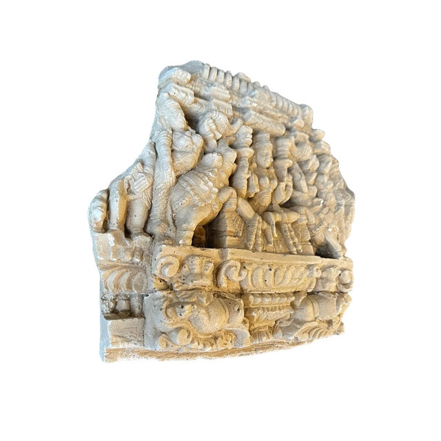 Early 20th Century Camboidian Temple Molding Sculptural Wall Art For Sale - Image 6 of 13