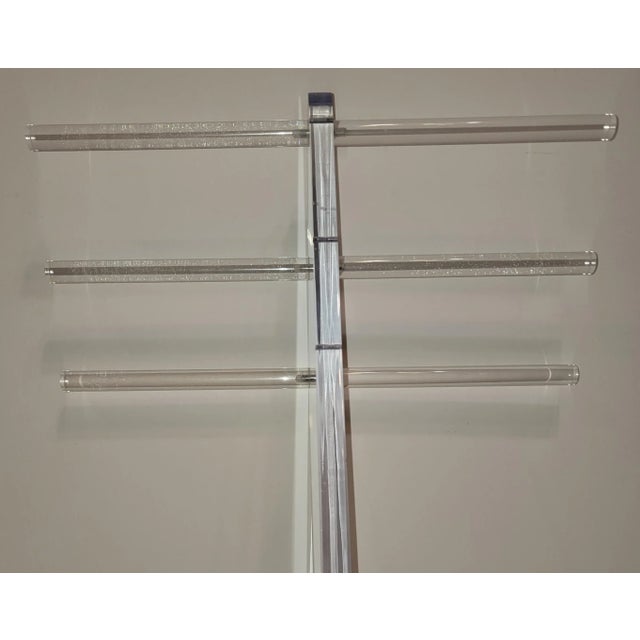 Plastic Mid Century Lucite Valet Towel or Blanket Rack For Sale - Image 7 of 12