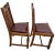 Antique Oak Side Chairs Set of Two Arts & Crafts Carved Spindle Back Vinyl Seats For Sale In Palm Springs - Image 6 of 10