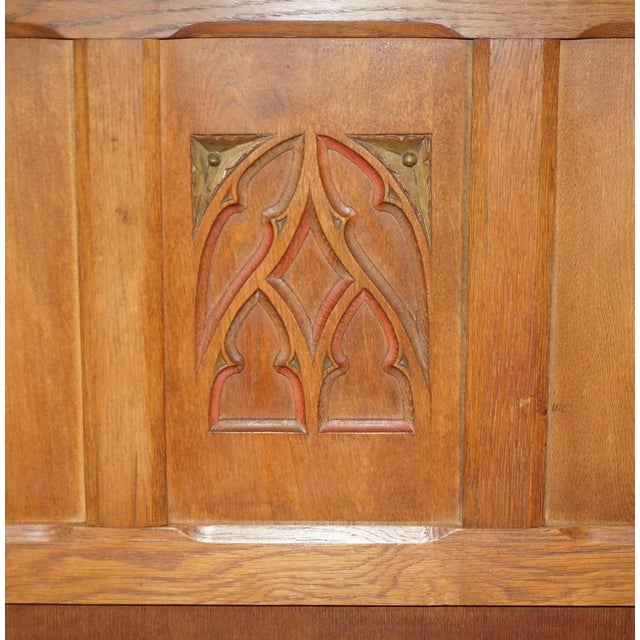 Arts & Crafts Limed Oak Cotswold Single Bed from Tudor Furniture, 1930s For Sale - Image 4 of 15