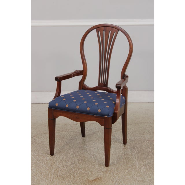 Harden Furniture Set of 8 Harden Cherry Balloon Back Dining Chairs For Sale - Image 4 of 18