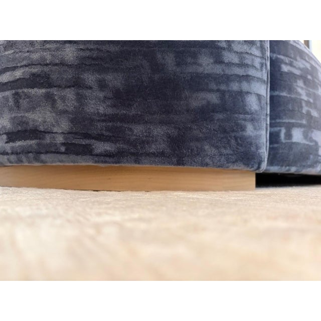 Navy Blue Brand New Elegant Blue Sofa For Sale - Image 8 of 11
