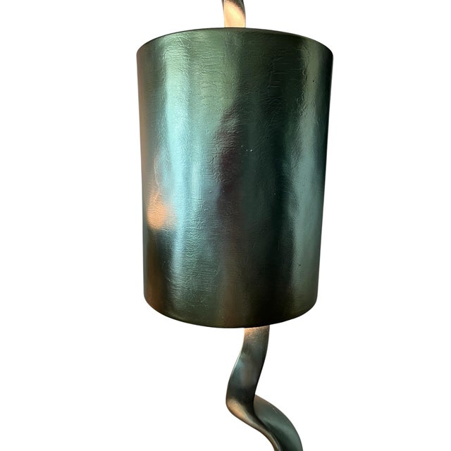 Gold Twin Flame Sculpture Lamp For Sale - Image 8 of 12