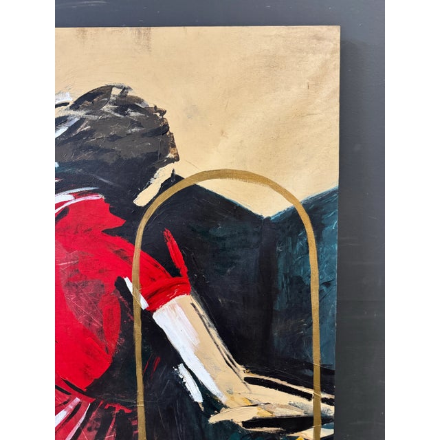 Vintage Expressionist Figurative Female Oil Painting For Sale In New York - Image 6 of 10