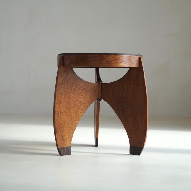 Amsterdam School Accent Table by L. J. Verweij for Intima Amsterdam, 1920s For Sale - Image 3 of 18