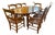 French Country Vintage Style Oval Kitchen Dining Table & 8 Chairs For Sale