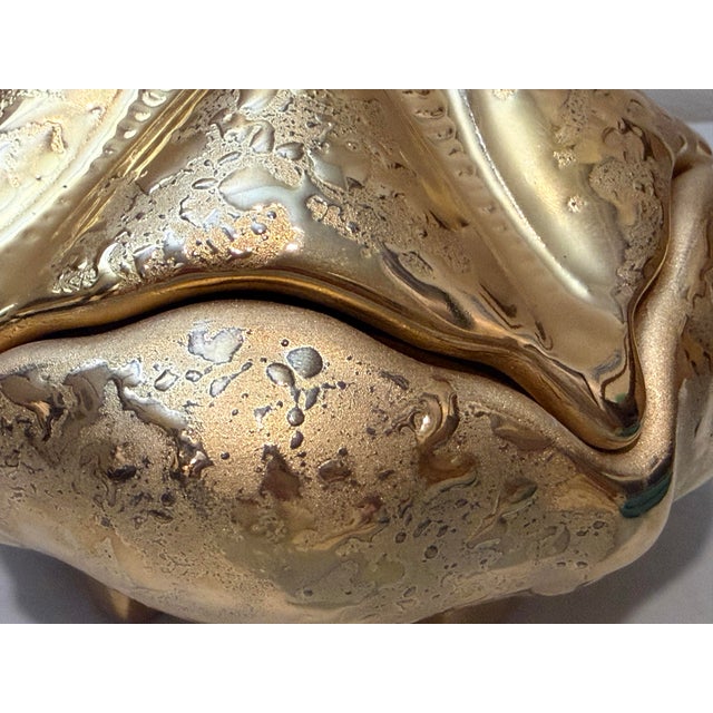 Mid 20th Century Mid 20th Century 22 Karat Gold Ceramic Candy Dish For Sale - Image 5 of 12