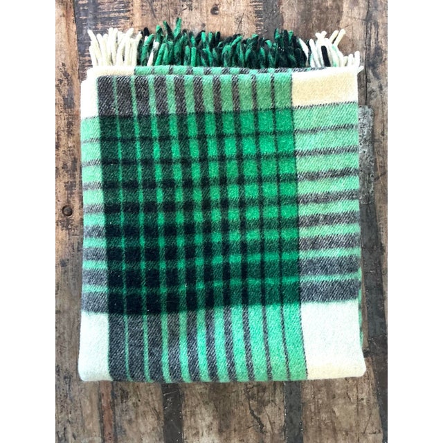Vintage Wool Plaid Blanket For Sale - Image 12 of 12