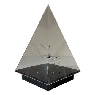 Vintage Pyramid Clock, 1980s For Sale
