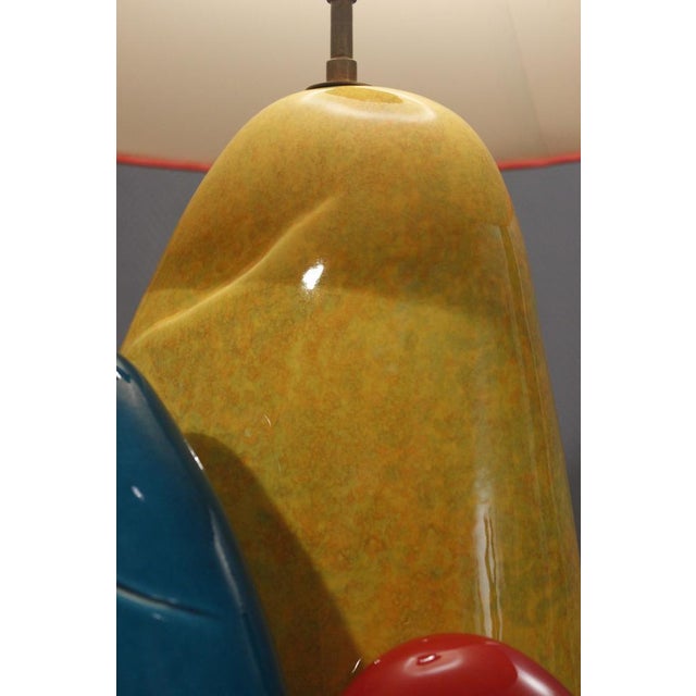 Large Pebble Ceramic Table Lamp by François Chatain, France, 1990s For Sale - Image 11 of 14