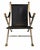 1970s Attributed to Maison Jansen Campaign Chairs – Brass & Steel With Black Leather Sling, 1970s. Three Available. For Sale - Image 5 of 6