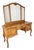 Vintage French Louis Style Oak Dressing Table with Mirror For Sale