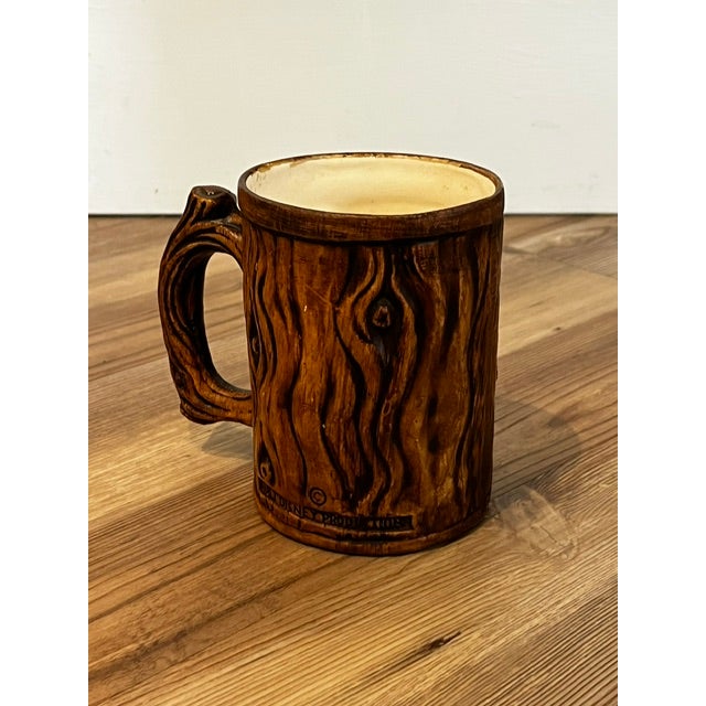Mid 20th Century Vintage Mid-Century Modern Walt Disney World Faux Wood Ceramic Souvenir Mug For Sale - Image 5 of 10