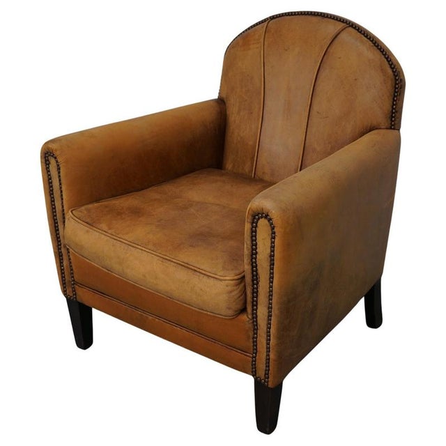 Vintage Dutch Cognac Leather Club Chair For Sale - Image 18 of 18