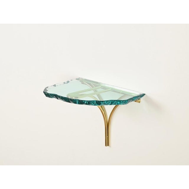 Nightstands in Turquoise Glass by Max Ingrand for Fontana Arte, Italy, 1960s, Set of 2 For Sale - Image 14 of 18