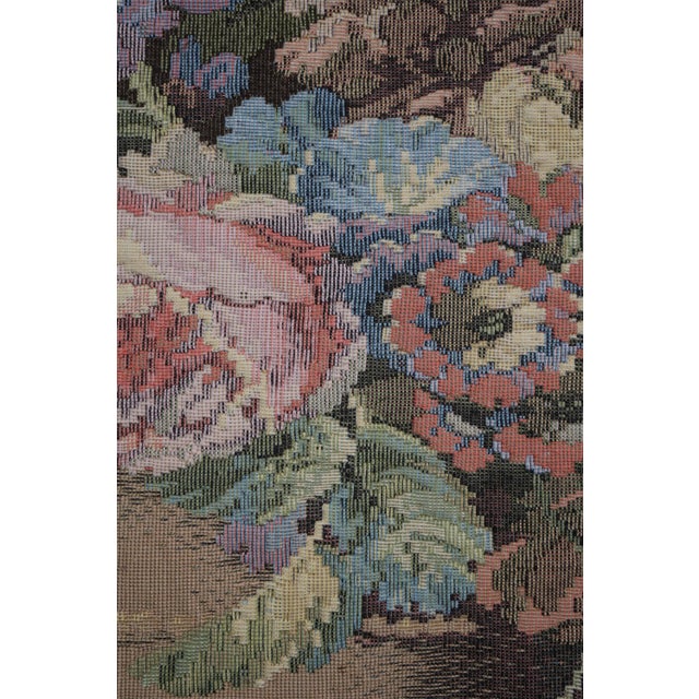 Pair Irish Framed Floral Tapestry Art For Sale - Image 11 of 14