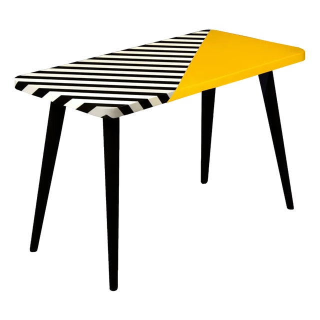 Vintage Coffee Table with Op Art Motif, 1960 For Sale
