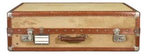 French Antique Steamer Trunk Suitcase, 1920s