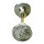Vintage Nickeled Brass Swirl Entry Door Knobs For Sale