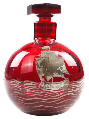 Art Deco Parfume Bottle from Josephinehutte, Poland, 1930s