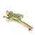1980s 14k Yellow Gold Diamond & Emerald Frog Pin For Sale - Image 10 of 13