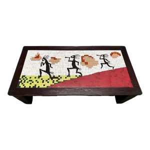 Early 20th Century Kokopelli Figurative Southwestern Mosaic Tile Coffee Table