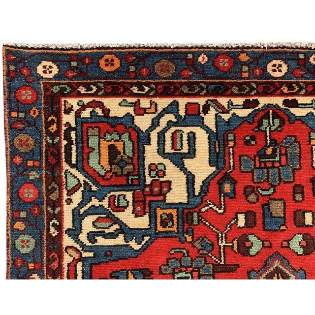 Textile Authentic Hand Knotted Vintage Hamidoun Wool Area Rug 6.3 X 3.10 Ft For Sale - Image 7 of 13