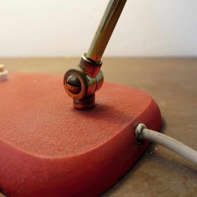 Large Mid-Century Modern Metal Table Lamp, Italy, 1950s For Sale - Image 9 of 16